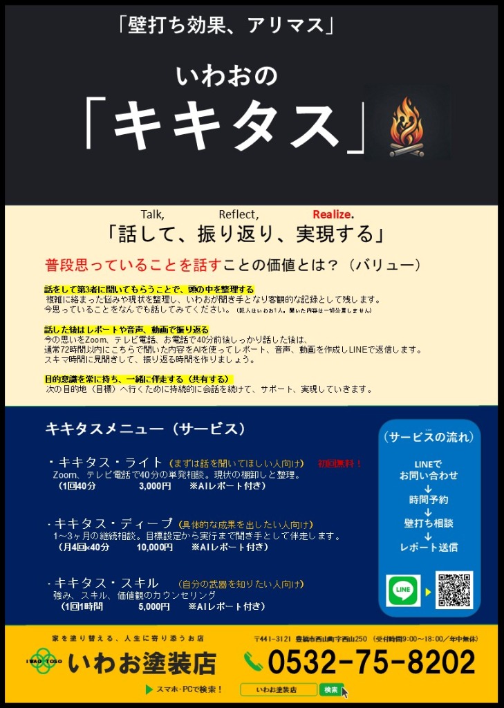 新サービス、「いわおのキキタス」ベータ版を開始しました。